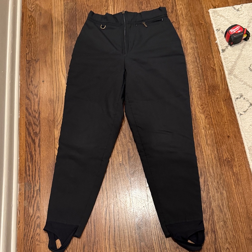Stylish Black Ski Stirrup Pants